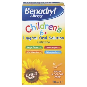 Benadryl Allergy Children's 6+ 1 mg/ml Oral Solution Banana Flavour 70ml