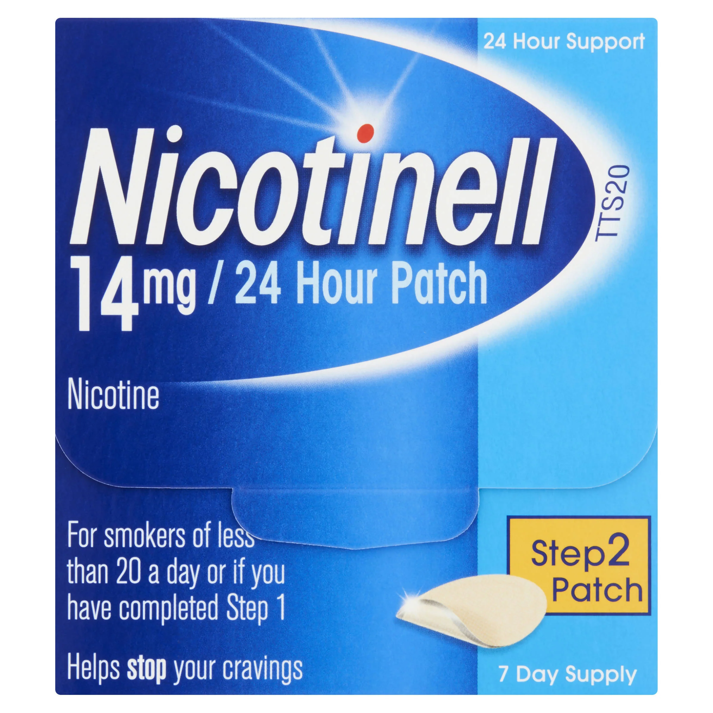 Nicotinell TTS20 14mg/24 Hour Patch Step 2 7 Day Supply