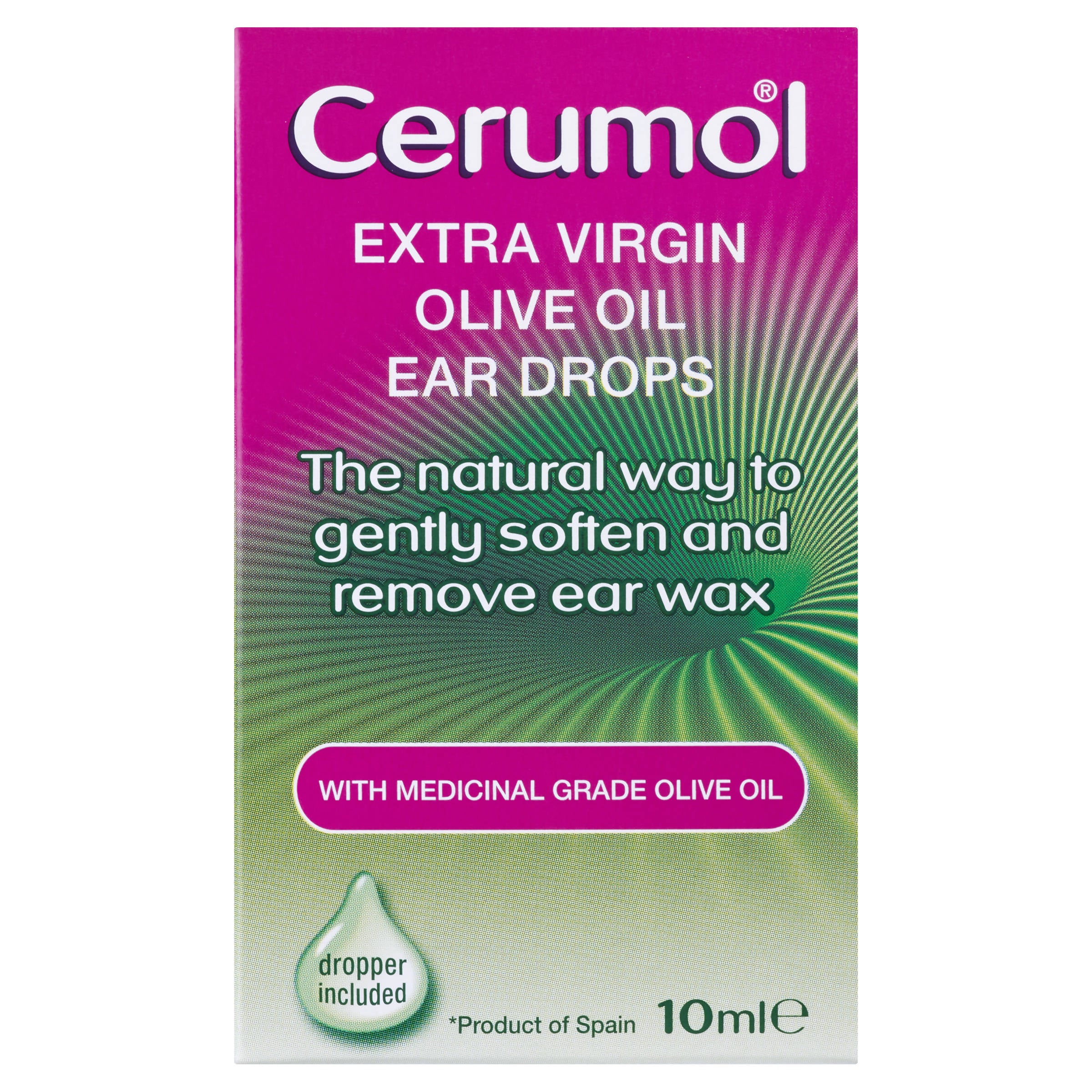 Cerumol Extra Virgin Olive Oil Ear Drops 10ml