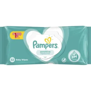 Pampers Sensitive Baby Wipes 1 Pack = 52 Baby Wet Wipes