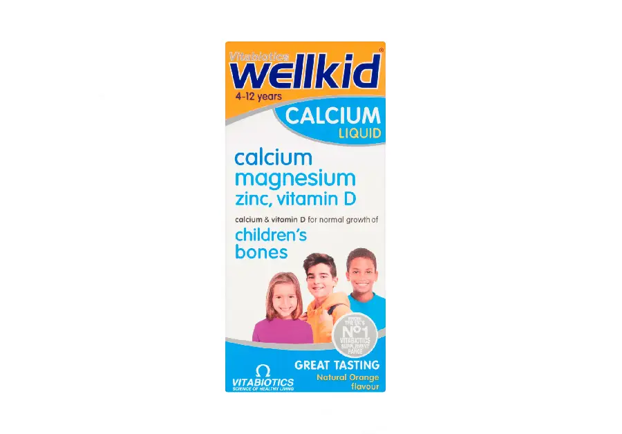 Vitabiotics WellKid Calcium Liquid Natural Orange Flavour 4-12 Years 150ml