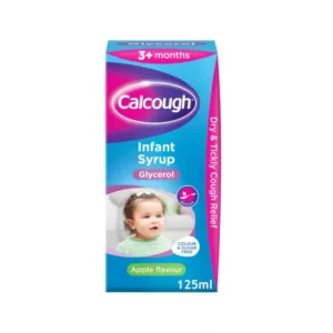 Calcough Infant Syrup, Dry and Tickly Cough Relief for 3+ Months, Apple Flavour, 125ml