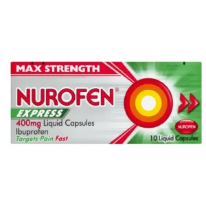 Nurofen Express Max Strength 400mg Liquid Capsules 10 Liquid Capsules