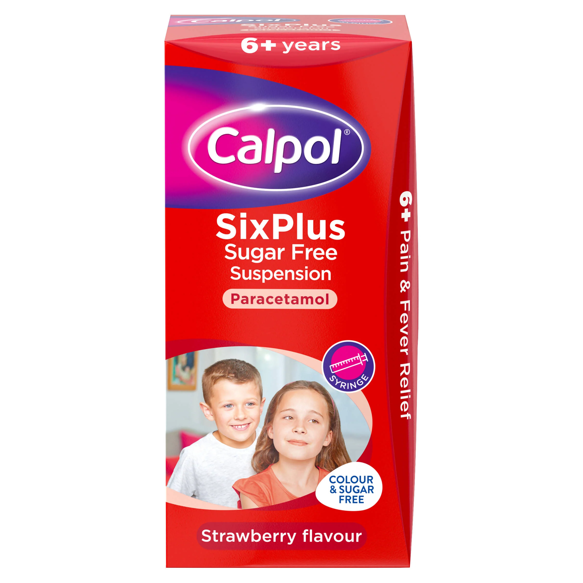 Calpol SixPlus Sugar Free Suspension Strawberry Flavour 6+ Years 200ml